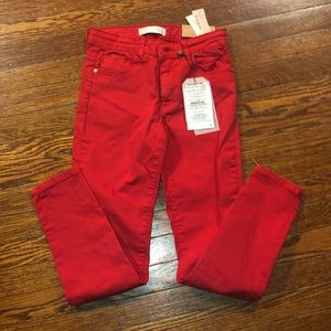 Girls Red Zara Skinny Jeans- Size 10